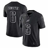 Men's Philadelphia Eagles #6 DeVonta Smith Black Reflective Limited Stitched Football Jersey,baseball caps,new era cap wholesale,wholesale hats